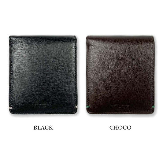 All 2 colors MICHIKO LONDON Goat leather Real leather Bifold wallet with inner bellow Short wallet