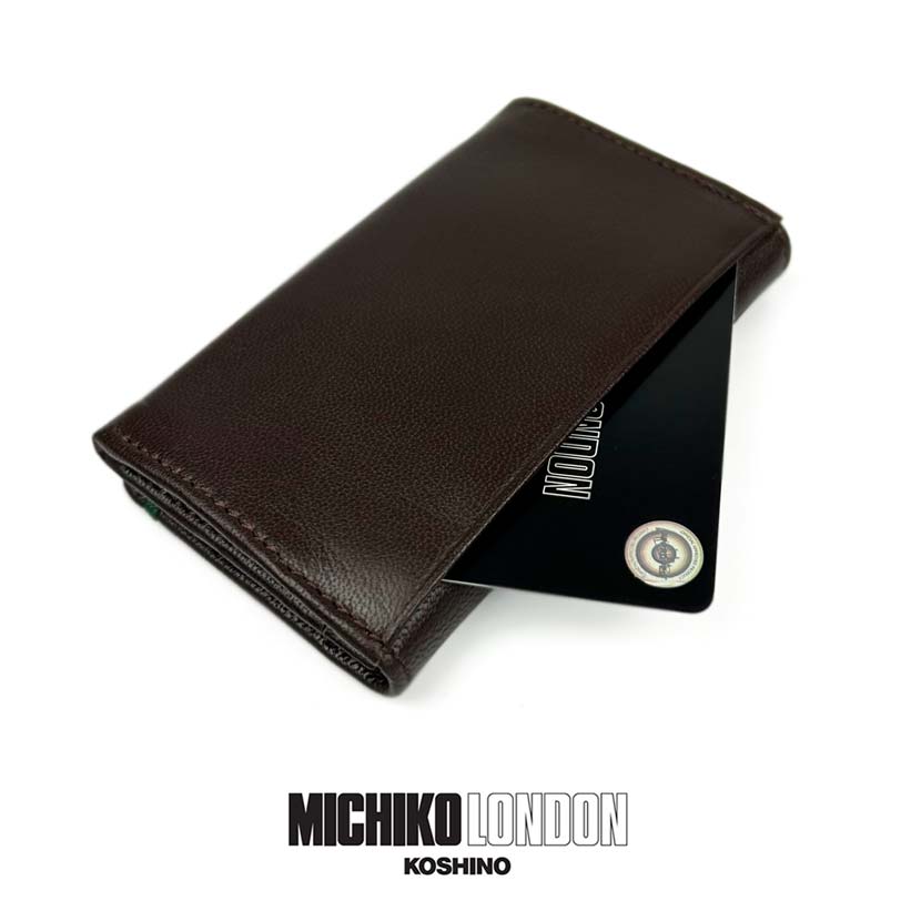 All 2 colors MICHIKO LONDON MICHIKO LONDON goat leather real leather business card holder card case