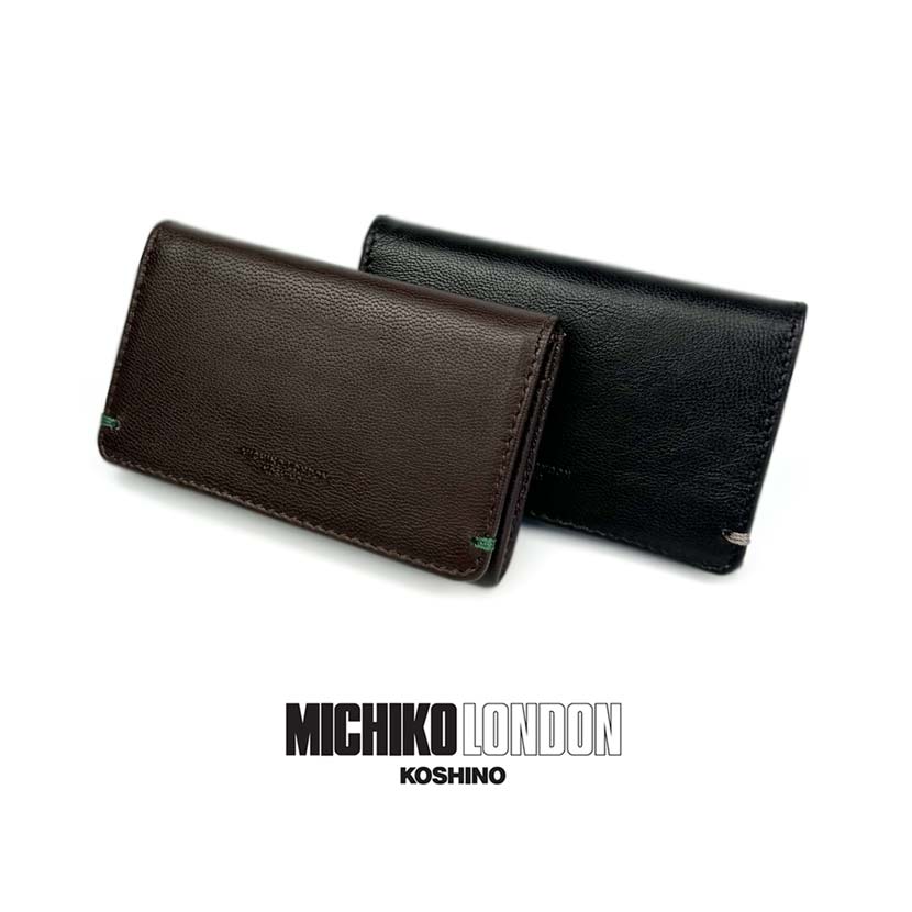 All 2 colors MICHIKO LONDON MICHIKO LONDON goat leather real leather business card holder card case