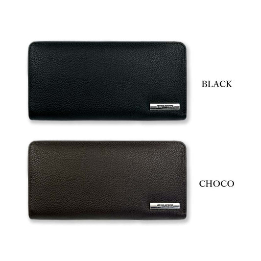 All 2 colors HIROKO KOSHINO Real leather Embossed Round zipper Long wallet Wallet