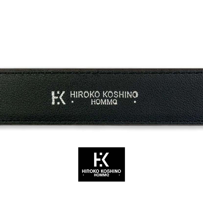 2 colors HIROKO KOSHINO Real leather plain design belt long size