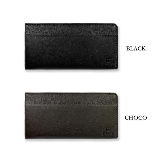 All 2 colors HIROKO KOSHINO Real leather Saffiano embossed L-shaped zipper long wallet Wallet