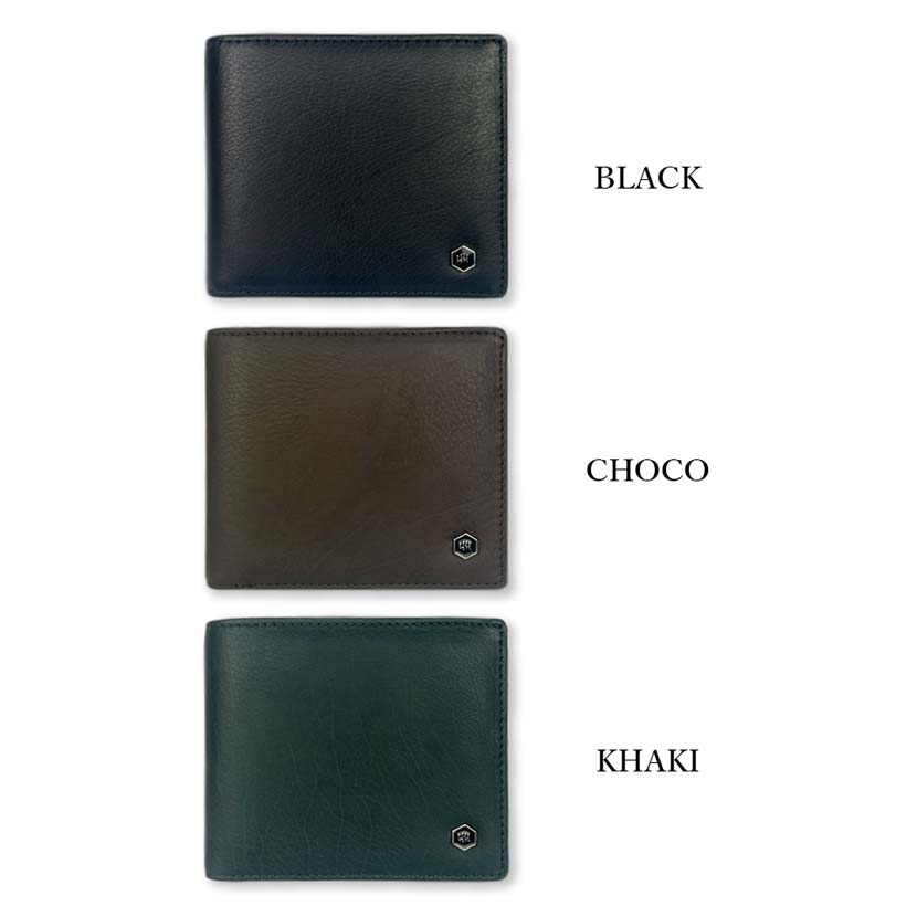 All 3 colors KANSAI YAMAMOTO (Yamamoto Kansai) Genuine leather calfskin bifold wallet with inner bellow wallet