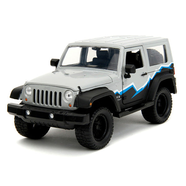 JADATOYS 1:24 JUST TRUCKS w/RACK &amp; WHEELS  2007 Jeep Wrangler Hardtop ミニカー