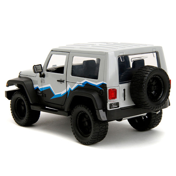 JADATOYS 1:24 JUST TRUCKS w/RACK &amp; WHEELS  2007 Jeep Wrangler Hardtop ミニカー