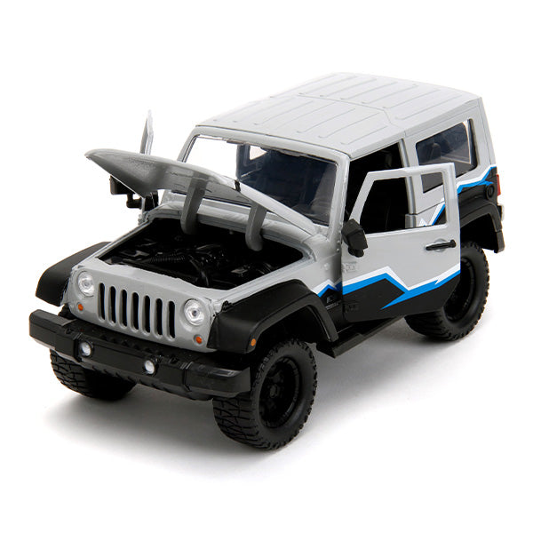 JADATOYS 1:24 JUST TRUCKS w/RACK &amp; WHEELS  2007 Jeep Wrangler Hardtop ミニカー