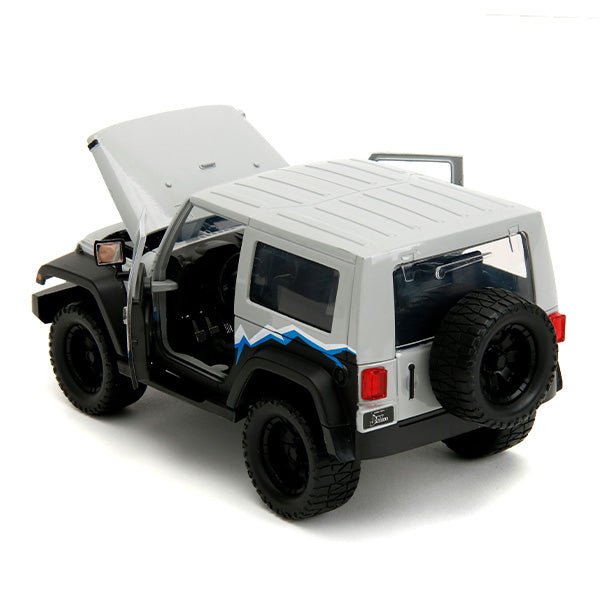 JADATOYS 1:24 JUST TRUCKS w/RACK &amp; WHEELS  2007 Jeep Wrangler Hardtop ミニカー