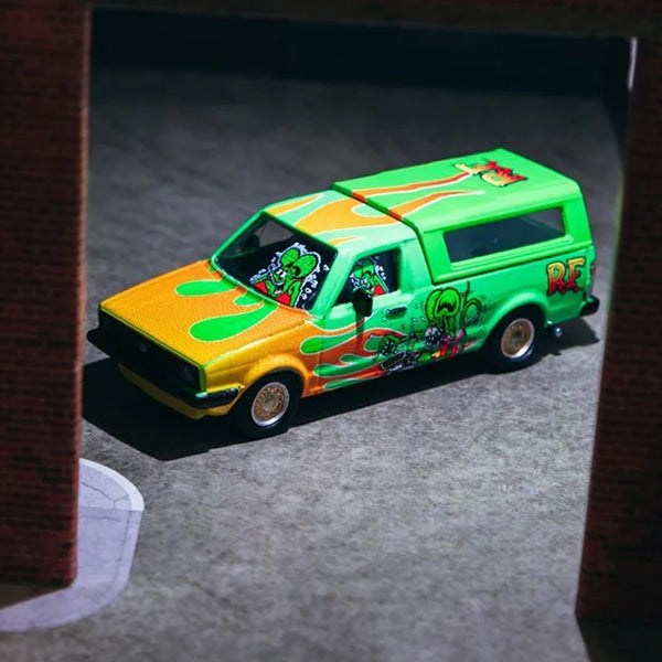 Tarmac Works x Schuco 1:64 Rat Fink Volkswagen Caddy [Rat Fink] Mini Car