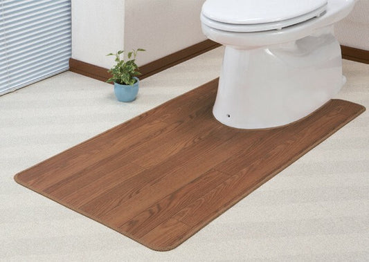 wood grain toilet mat