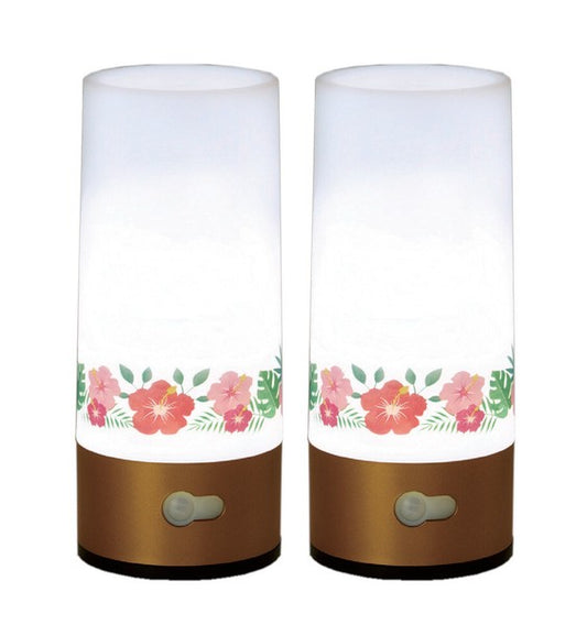 Set of 2 floral sensor lights