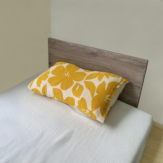 Wide type antibacterial and deodorizing treated pillow cover large flower