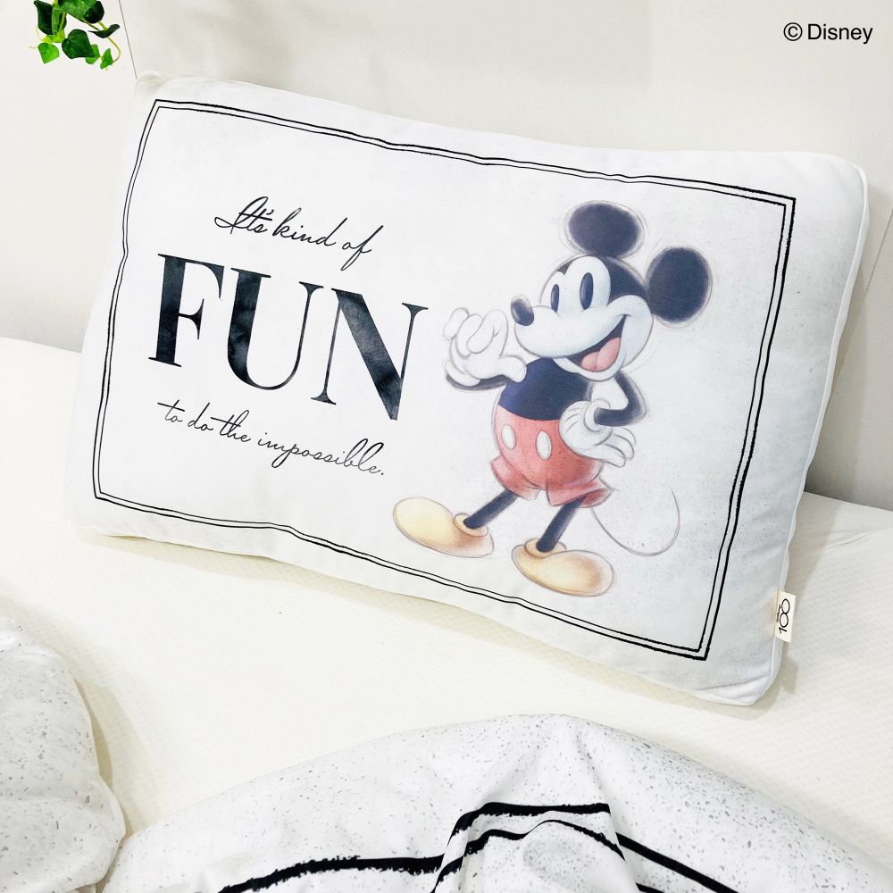 Disney D100 Gusseted Pillow QUOTES/Mickey