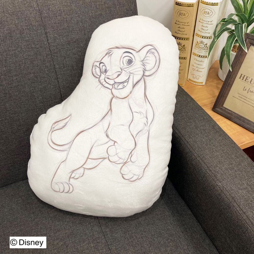 Disney D100 Die Cut Cushion Sketch Lio King