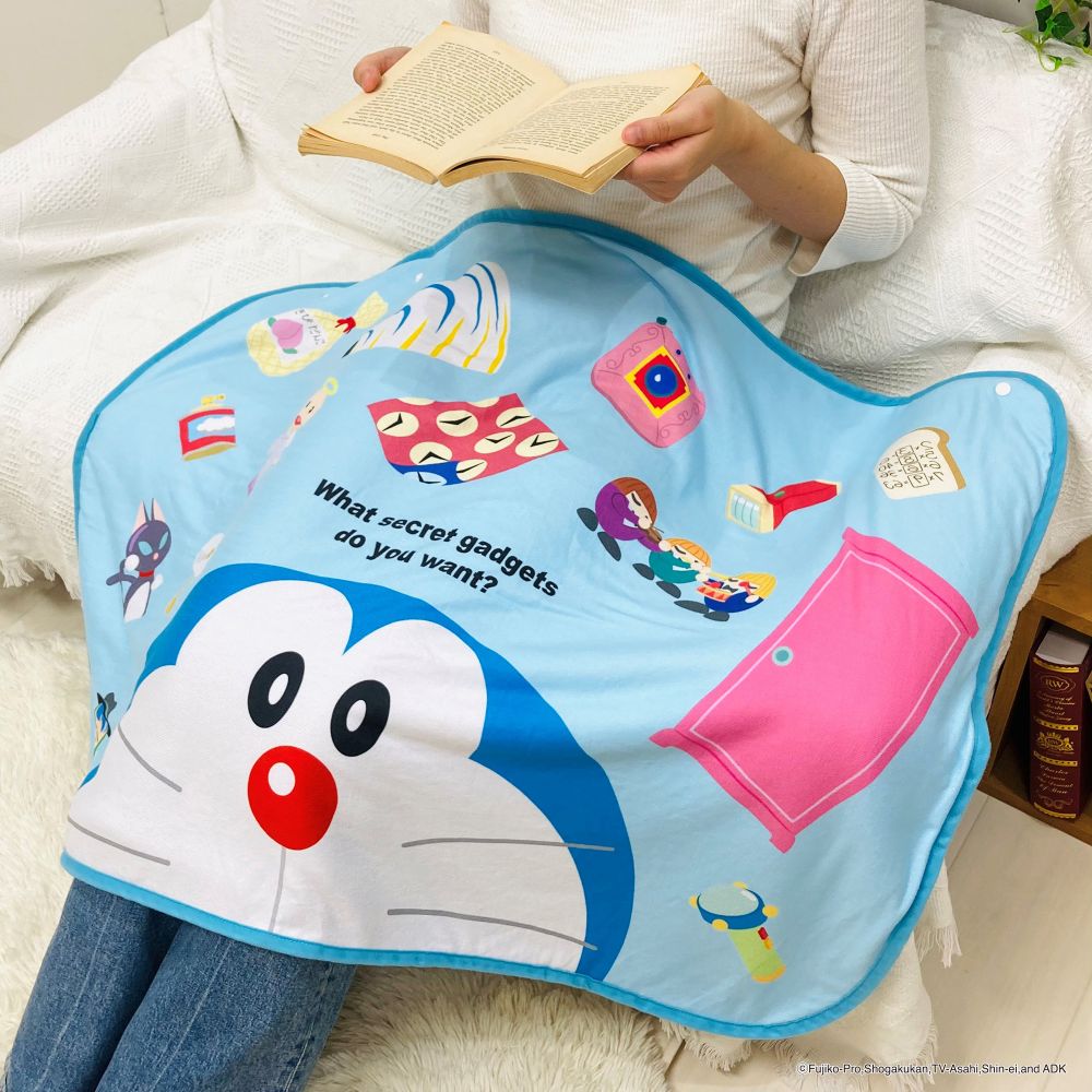 Soft sheep throw Doraemon