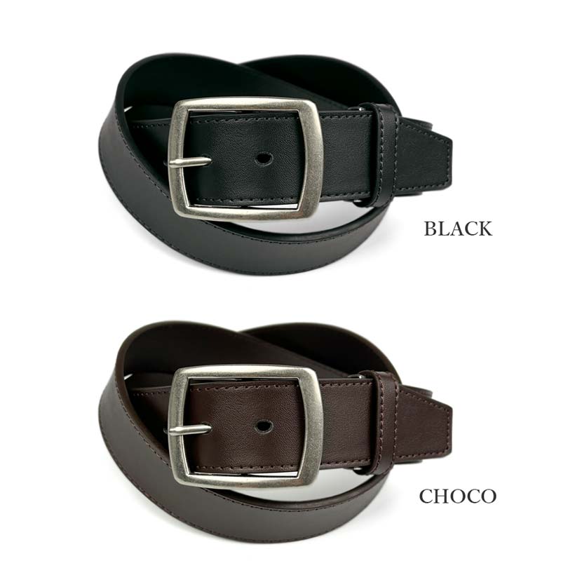 All 2 colors KENSHO ABE Real leather Garrison buckle wide belt