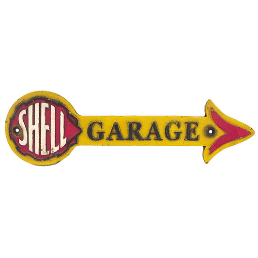 SHELL GARAGE ARROW SIGN【シェル サインプレート】