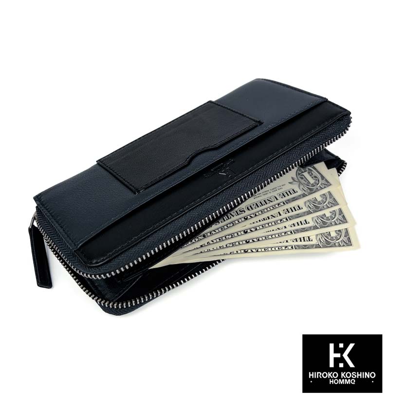 Great value★All 3 colors HIROKO KOSHINO Goat leather L-shaped zipper long wallet Long wallet