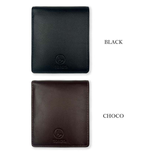 2 colors TOROY Real Leather Bifold Wallet Flap Pocket Genuine Leather