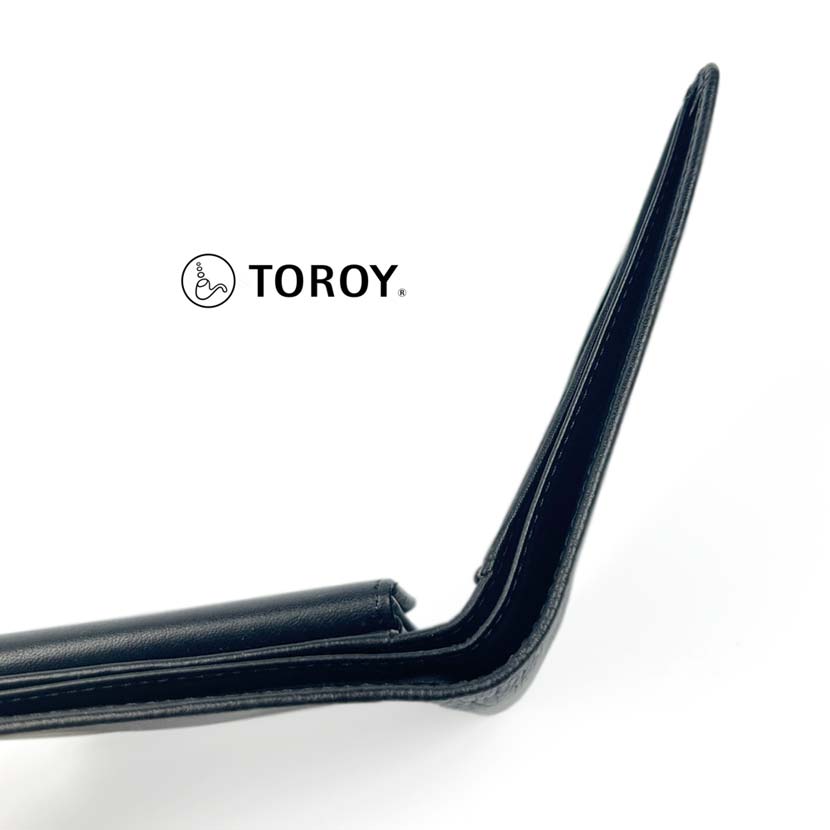 全2色　TOROY トロイ リアルレザー 2つ折り 財布 ウォレット フラップポケット本革