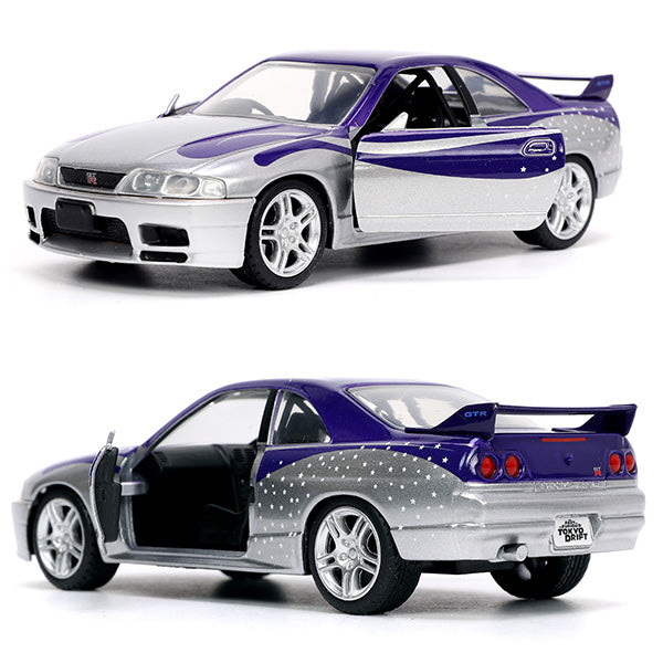 JADATOYS 1:32 ワイルドスピードダイキャストカー 1995 NISSAN SKYLINE GT-R (BCNR33)