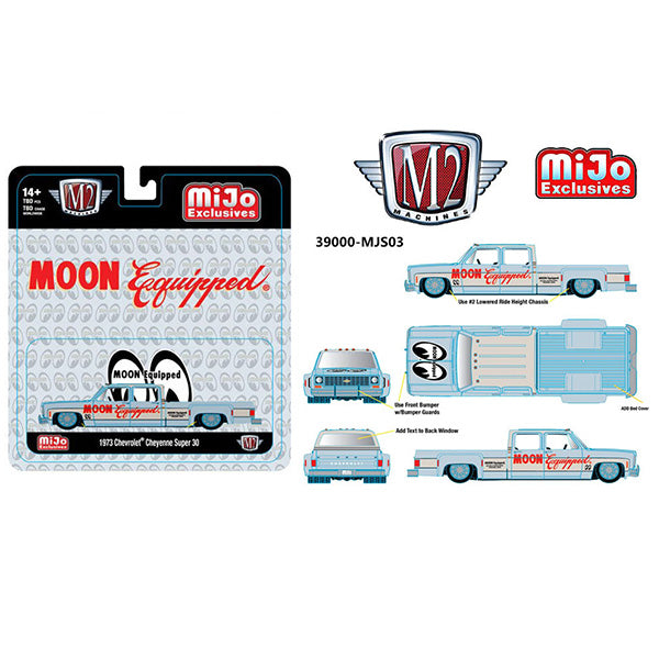 M2 MACHINES 1:64 Mooneyes Equipped 1973 Chevrolet Cheyenne Super 30 [Mooneyes] Mini Car