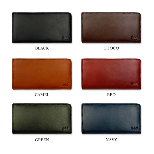 [6 colors] LEE Soft Goat Leather L-shaped Zipper Wallet Long Wallet Goat Leather Genuine Leather Real Leather