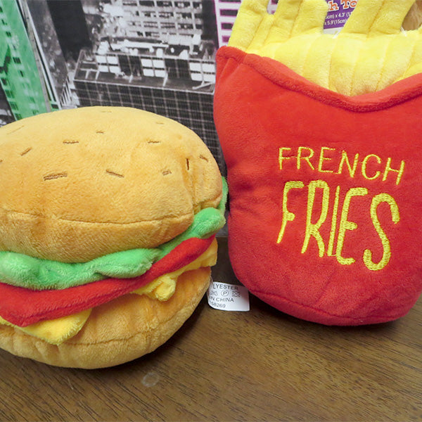 Dog Toy Hamburger / French Fries [Stuffed Toy]