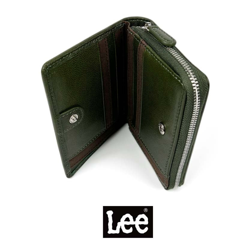 【全6色】  LEE リー 柔らか　ゴートレザー二つ折り財布 ウォレット 山羊革 本革 リアルレザー