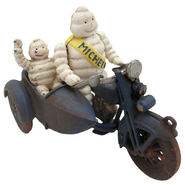 TIRE MAN ON CYCLE w/SIDE CAR [Michelin]