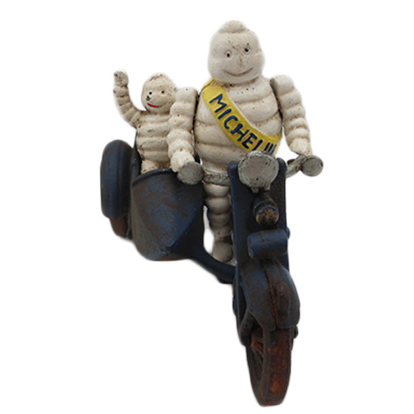 TIRE MAN ON CYCLE w/SIDE CAR [Michelin]