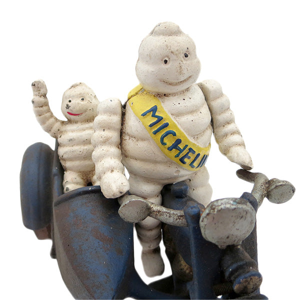 TIRE MAN ON CYCLE w/SIDE CAR [Michelin]