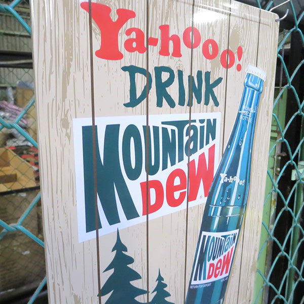 エンボス メタルサイン  MOUNTAIN DEW  YA-HOOO DRINK MT DEW【マウンテンデュー ブリキ看板】