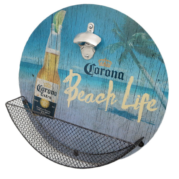 CORONA BEACH コロナ ビーチ 14”ラウンド ボトルキャップ オープナー キャップキャッチャー