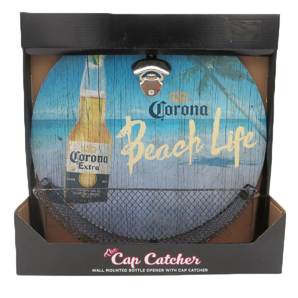 CORONA BEACH コロナ ビーチ 14”ラウンド ボトルキャップ オープナー キャップキャッチャー