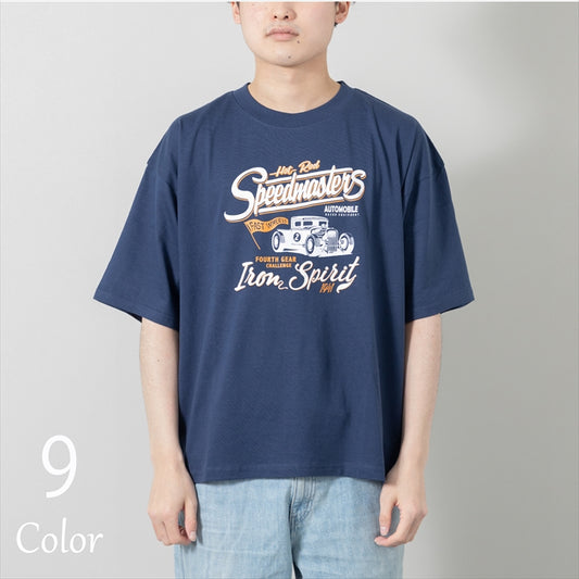 T-shirt Men's Short Sleeve Crew Neck Illustration Print Big Silhouette Big T Cut and Sewn Unisex