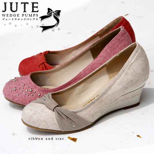 [NICE CLAUP] Women's jute wedge pumps 2010