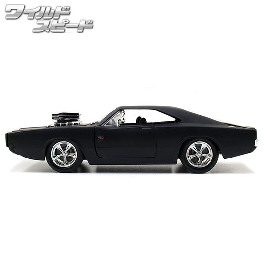 JADATOYS 1:24ワイルドスピードダイキャストカー DOM&#039;S 1970 DODGE CHARGER R/T(MAT BLACK)