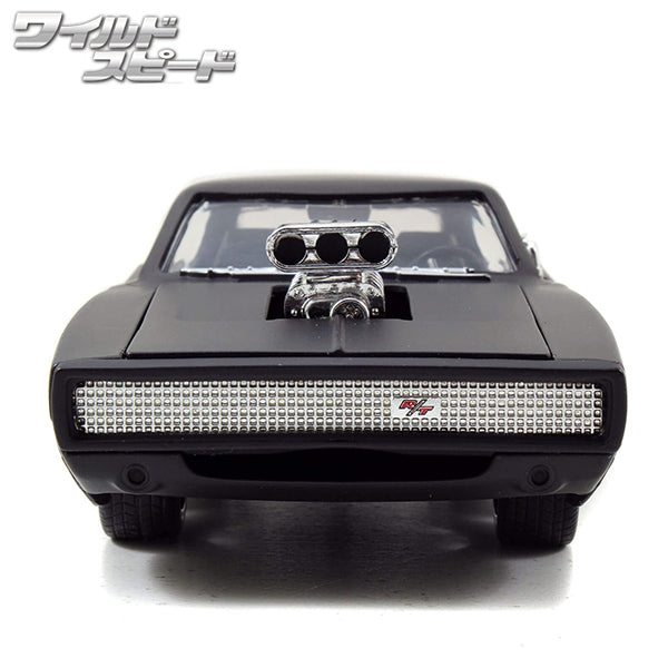 JADATOYS 1:24ワイルドスピードダイキャストカー DOM&#039;S 1970 DODGE CHARGER R/T(MAT BLACK)