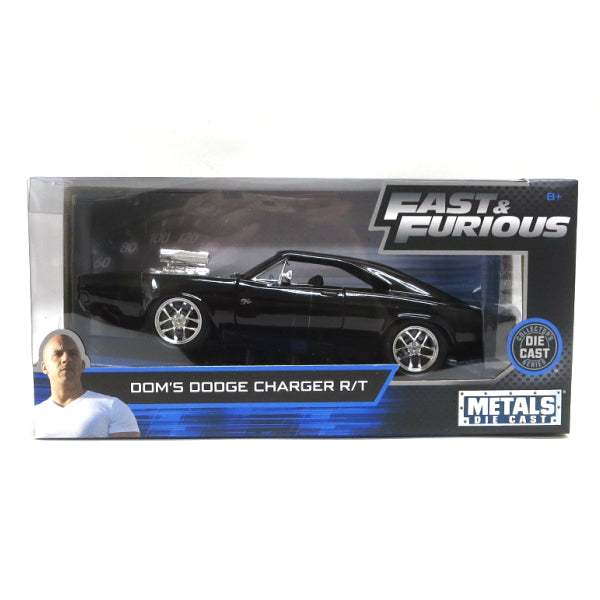 JADATOYS 1:24ワイルドスピードダイキャストカー DOM&#039;S 1970 DODGE CHARGER R/T(GLOSS BLACK)