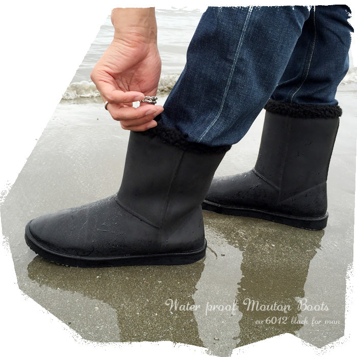 [Puddle] Paddle ☆ Long shearling boots ♪ [Brushed processing] EU-6012 completely waterproof specification