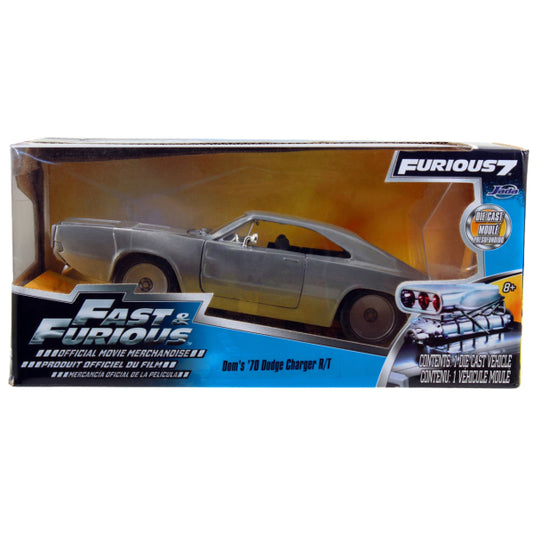 JADATOYS 1:24ワイルドスピードダイキャストカー DOM&#039;S 1970 DODGE CHARGER R/T(BARE METAL)