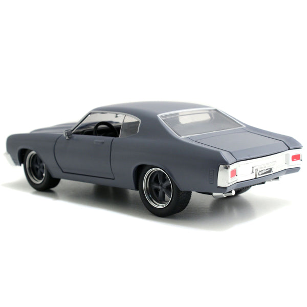 JADATOYS 1:24ワイルドスピードダイキャストカー DOM&#039;S CHEVY CHEVELLE SS Primer Gray