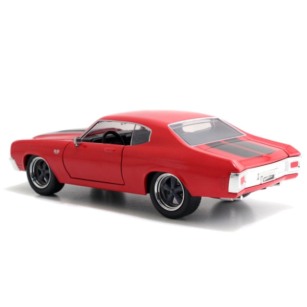 JADATOYS 1:24ワイルドスピードダイキャストカー DOM&#039;S CHEVY CHEVELLE SS Red/Black