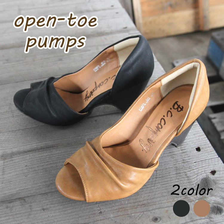 [BCCOMPANY] ☆Pumps open toe approx. 7.3cm heel 21623