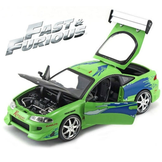 JADATOYS 1:24 Fast and Furious Diecast Car BRIAN'S 1995 MITSUBISHI ECLIPSE
