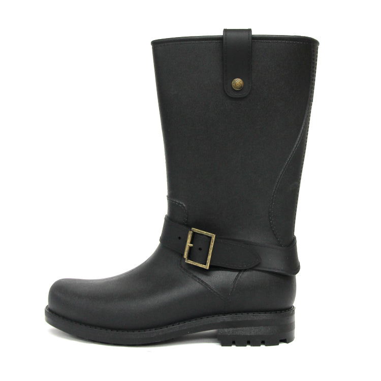 [G&amp;B] 2-way specification with belt detachable rain boots Engineer/Pecos boots GB-2130 Black
