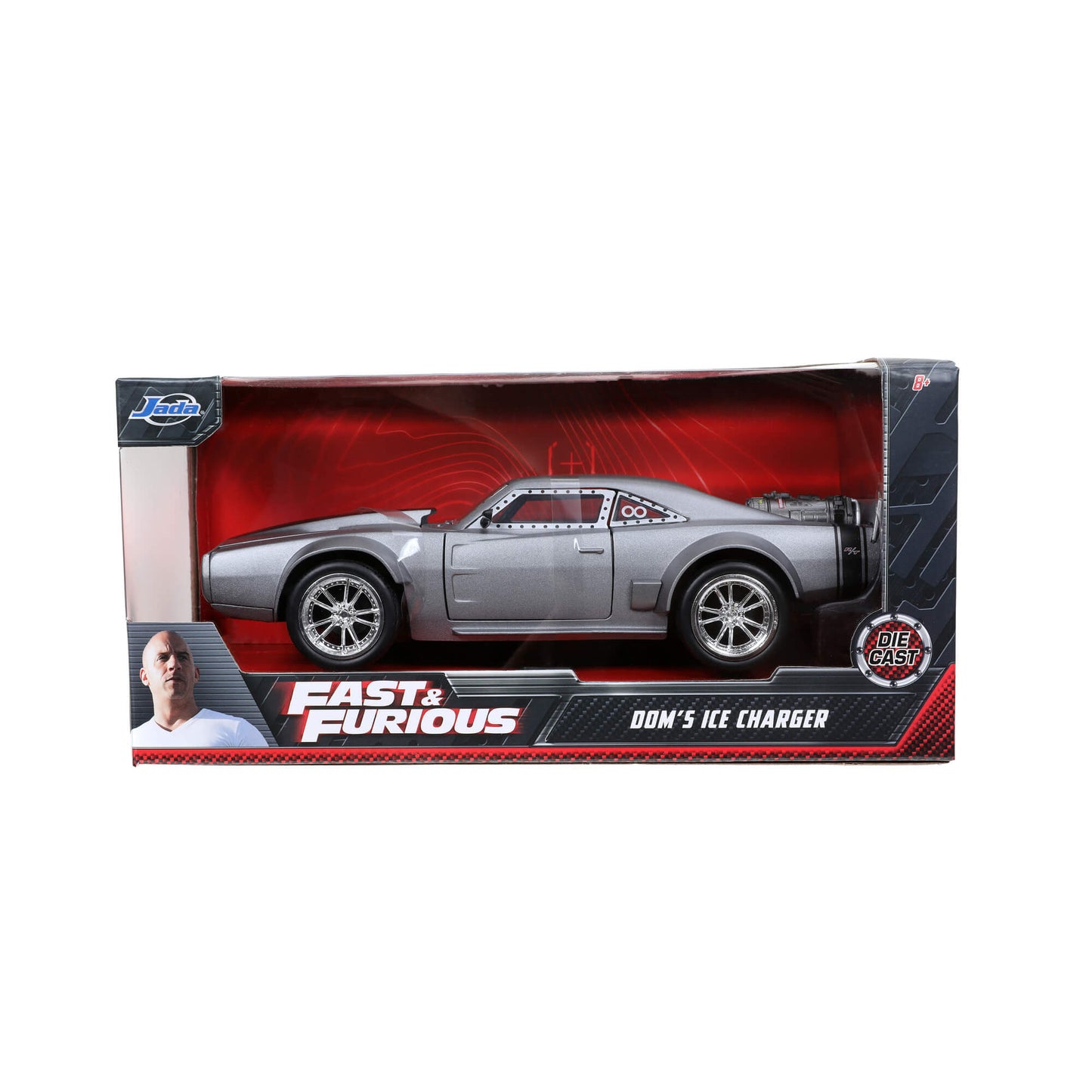 JADATOYS 1:24ワイルドスピードダイキャストカー DOM&#039;S ICE CHARGER