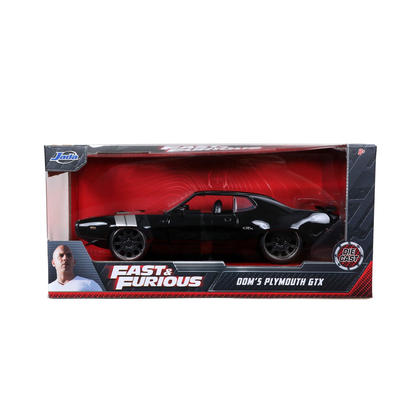 JADATOYS 1:24ワイルドスピードダイキャストカー DOM&#039;S PLYMOUTH GTX