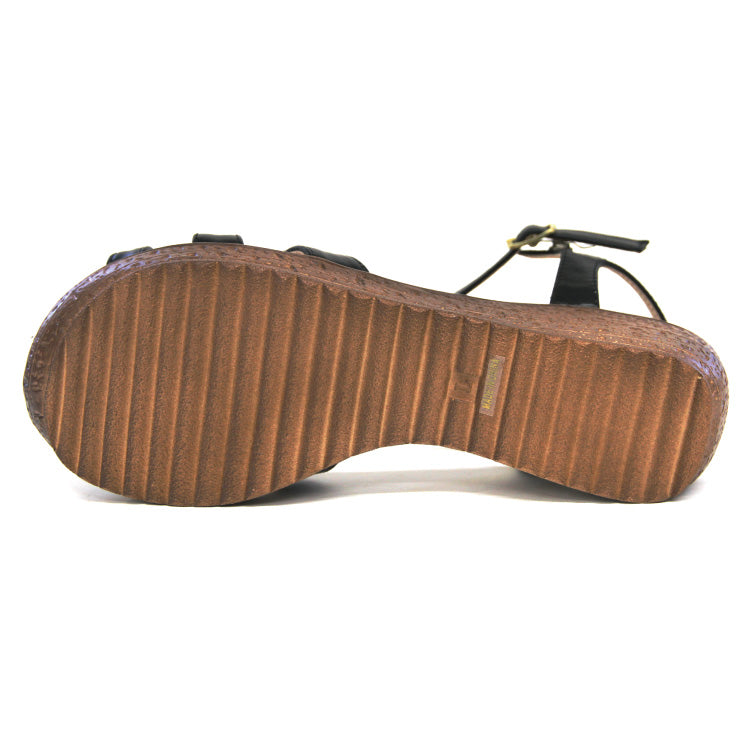 Braided sandals/wedge soles 258